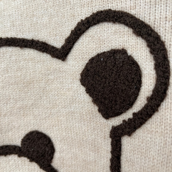 Forever 21 Teddy Bear Faces Sweater Women’s Large - Picture 5 of 11